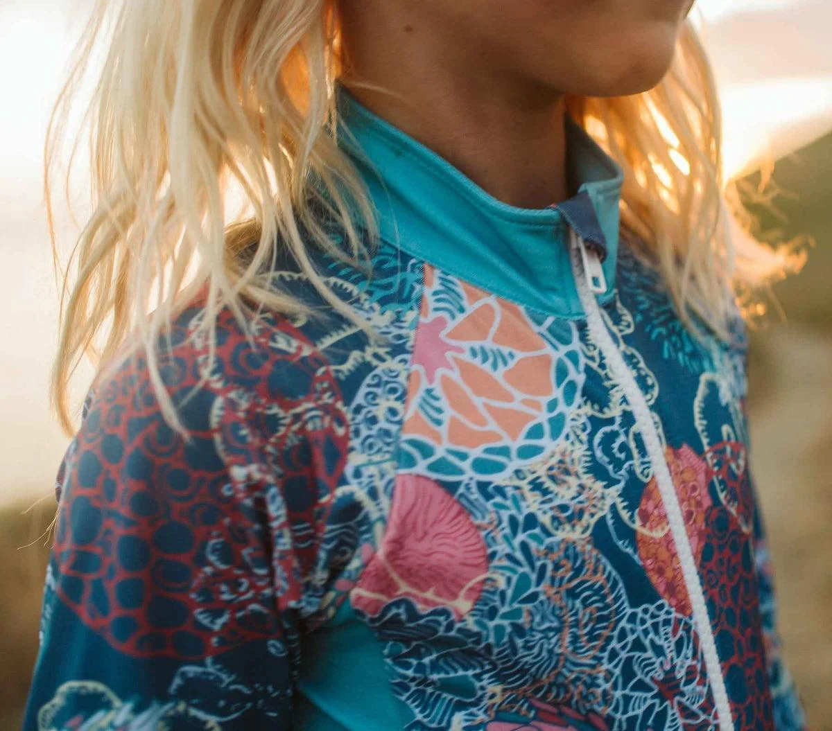 Pearl Full Piece Rash Guard - Coral - Image 4